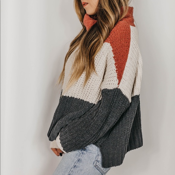 NEW // Brighten My Day Color Block Sweater - Picture 6 of 7